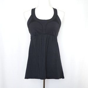 Lululemon Black Sports Tank Overlay Top  size 10